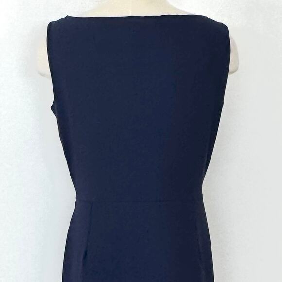 Chiara Boni La Petite Robe Trumpet Long Gown Dress Navy Size IT 52 (US XL) - Picture 8 of 12